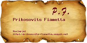 Prikosovits Fiametta névjegykártya